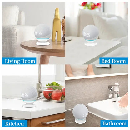 Table Mount Stand Desktop Holder for Echo Dot Max 5th 4th Gen Space-Saving Solution for Smart Home Speakers Hide Messy Wires by All Mart Bristol Ltd