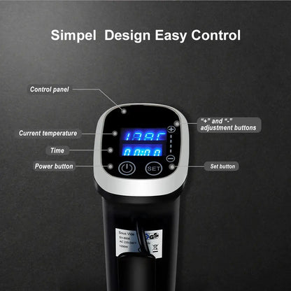 BioloMix 2.55 Generation IPX7 Waterproof Vacuum Sous Vide Cooker Immersion Circulator Accurate Cooking With LED Digital Display by All Mart Bristol Ltd