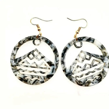 Hawaiian Acrylic Australia Designer Earrings Earring Accessories African Polynesian Jewelry Earring Women's Earrings for Women by All Mart Bristol Ltd