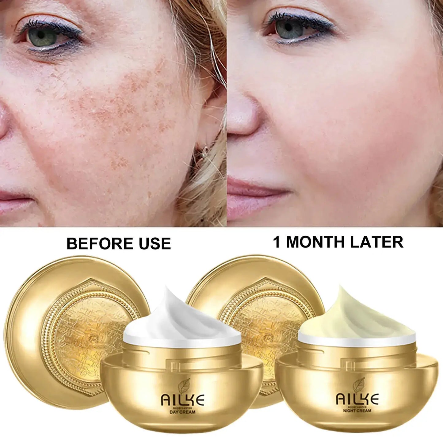 AILKE Whitening Skin Care Set, Reduce Wrinkles, Dark Spots, Even Skin Tone, Women Beauty Cosmetics for All Skin Types by All Mart Bristol Ltd