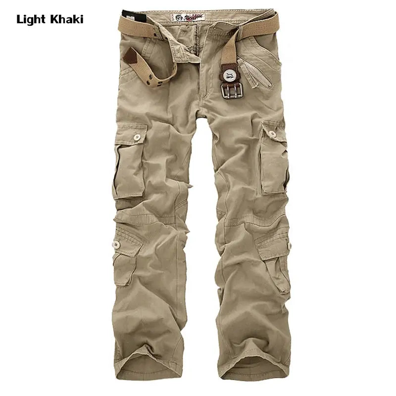 2025 High Quality Men's Cargo Pants Casual Loose Multi Pocket Cotton Pants Long Trousers for Men Camo Joggers Plus Size 28-40 by All Mart Bristol Ltd