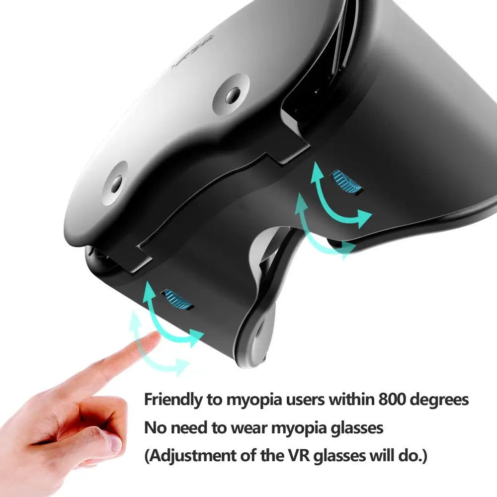3D Virtual Reality VR Glasses For iPhone Android Smartphone Cell Mobile Phone Helmet Headset Wirth Real Lenses Goggles Devices by All Mart Bristol Ltd