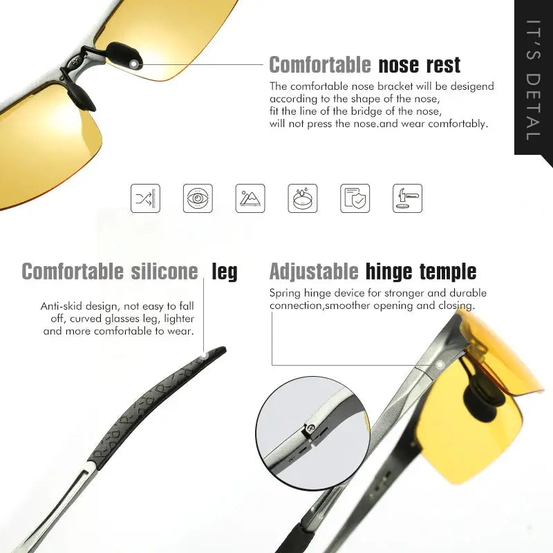 Top Anti-glare Day Night Vision Glasses For Driving Men Polarized Sunglasses Photochromic Driver Goggles Glasses zonnebril heren by All Mart Bristol Ltd