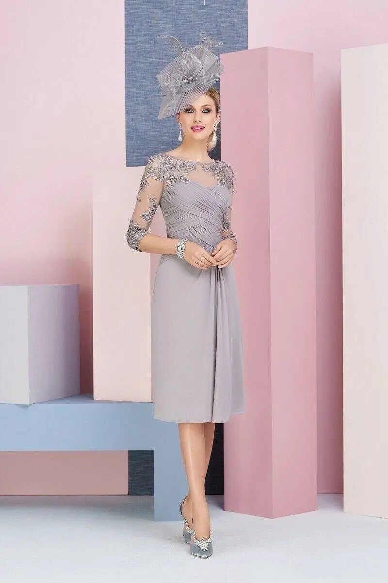 Grey 2-Piece Mother of the Bride Dress by EDKAY COLLECTION UK