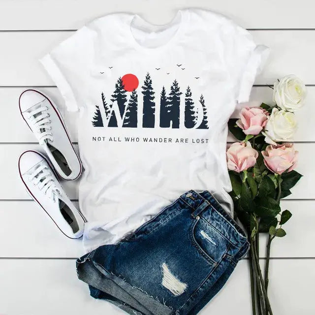 Summer New 90 ’s Leopard Heartbeat Short Sleeve Print Clothing Women's T-Shirt Harajuku Graphic Clothing Women's Top,Drop Ship by All Mart Bristol Ltd