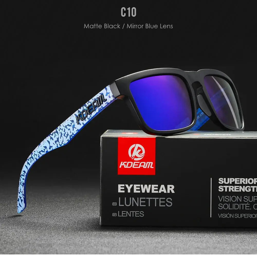 KDEAM 2022 Square Men's Polarized Sunglasses Outdoors Lifestyle Coating Sun Glasses New Matching Colors With Box by All Mart Bristol Ltd