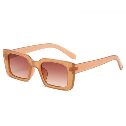 SO&EI Ins Popular Fashion Small Rectangle Sunglasses Women Retro Leopard Shades UV400 Men Trending Square Sun Glasses by All Mart Bristol Ltd