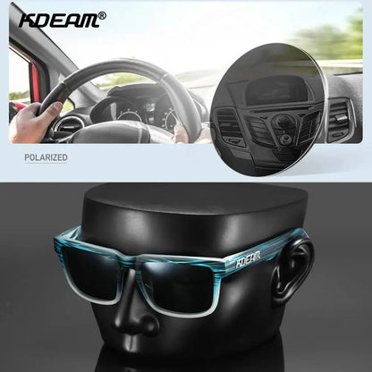 KDEAM 2022 Square Men's Polarized Sunglasses Outdoors Lifestyle Coating Sun Glasses New Matching Colors With Box by All Mart Bristol Ltd