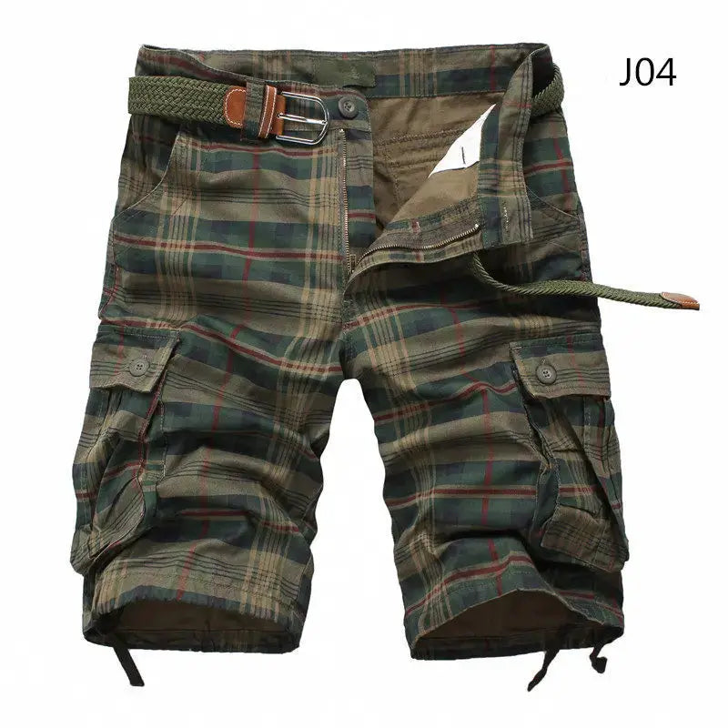 Men Shorts 2025 Fashion Plaid Beach Shorts Mens Casual Camo Camouflage Shorts Military Short Pants Male Bermuda Cargo Overalls by All Mart Bristol Ltd