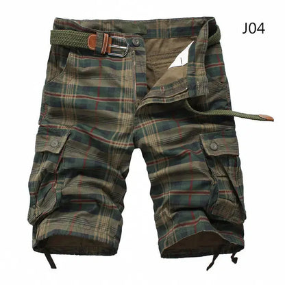 Men Shorts 2025 Fashion Plaid Beach Shorts Mens Casual Camo Camouflage Shorts Military Short Pants Male Bermuda Cargo Overalls by All Mart Bristol Ltd