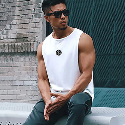 Bodybuilding Vest Men Sports Tank Top Men Gym Clothing Fitness Workout Sleeveless Shirt Mesh O Neck Running Stringer Singlets by All Mart Bristol Ltd