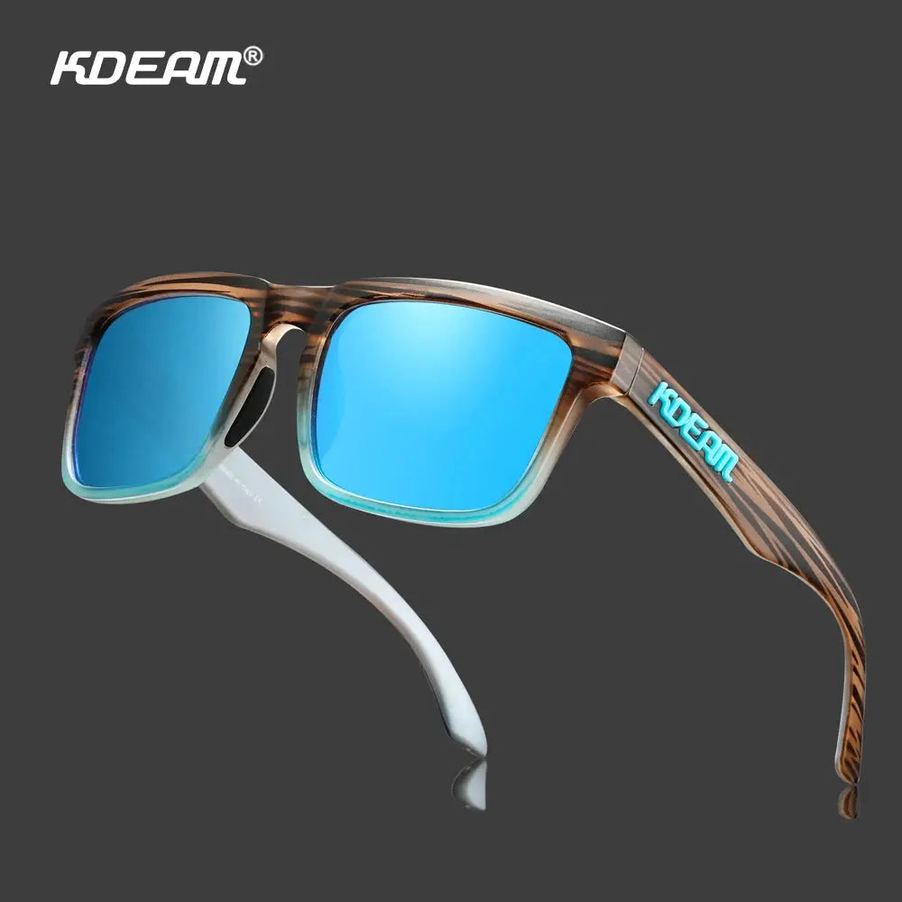 KDEAM 2022 Square Men's Polarized Sunglasses Outdoors Lifestyle Coating Sun Glasses New Matching Colors With Box by All Mart Bristol Ltd