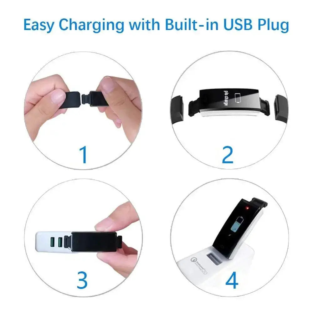 Smart Sports Bracelet Men and Women Pedometer Heart Rate Blood Pressure Fitness Tracker Smartwatch Bluetooth for iOS android+BOX by All Mart Bristol Ltd
