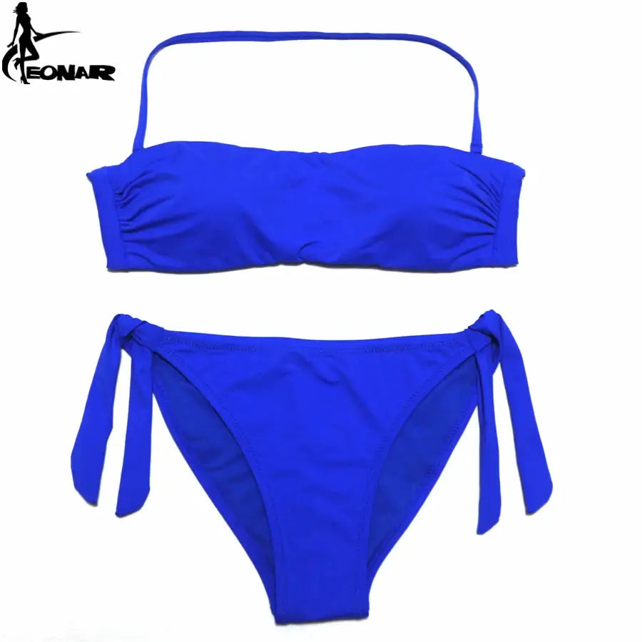 EONAR Bikini 2025 Solid Women Swimsuit Brazilian Cut Bottom Bikini Set Push Up Swimwear Femme Bathing Suits Sport Beach Wear by All Mart Bristol Ltd