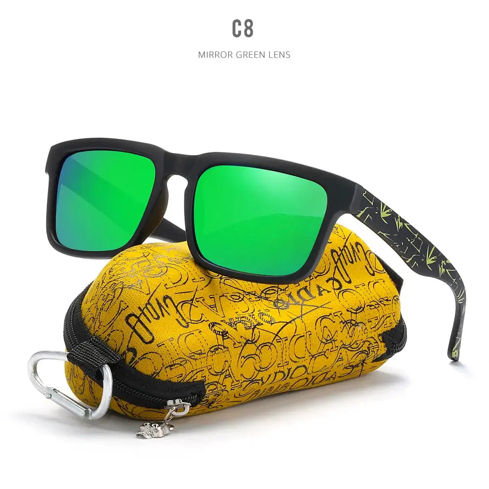KDEAM Eye-catching Function Polarized Sunglasses For Men Matte Black Frame Fit. Painting Temples Play-Cool Sun Glasses With Case by All Mart Bristol Ltd