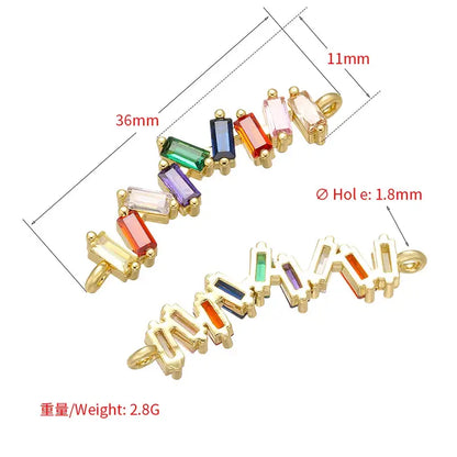 ZHUKOU Rainbow Bow Crystal Connector for Women's Necklace Earrings Bracelet DIY Connector Jewelry Accessories Model: VS425 by All Mart Bristol Ltd