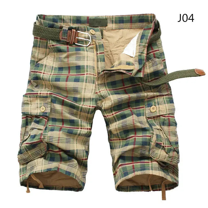 Men Shorts 2025 Fashion Plaid Beach Shorts Mens Casual Camo Camouflage Shorts Military Short Pants Male Bermuda Cargo Overalls by All Mart Bristol Ltd