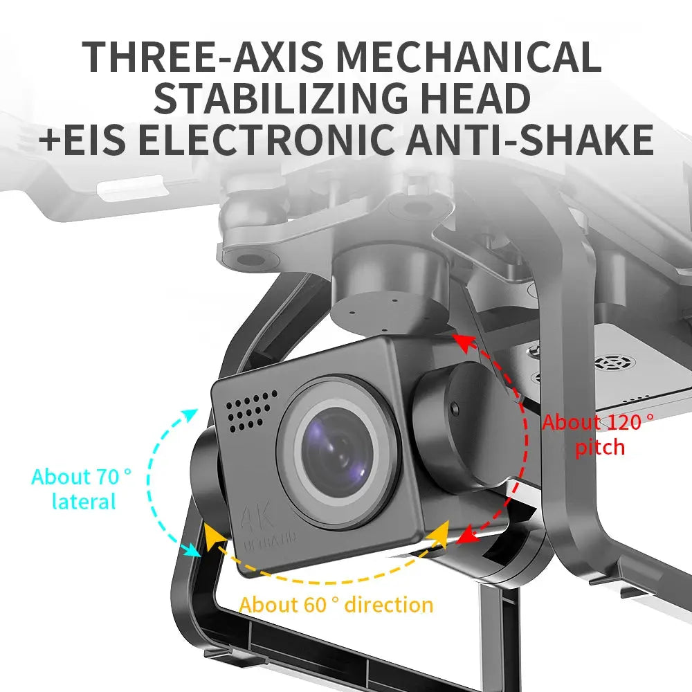 SJRC F7 PRO GPS Drone 4K Dual HD Camera 3-Axis Gimbal Professional Aerial Photography 3KM Brushless Quadcopter VS F11 4K Pro by All Mart Bristol Ltd
