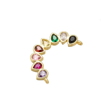 ZHUKOU Rainbow Bow Crystal Connector for Women's Necklace Earrings Bracelet DIY Connector Jewelry Accessories Model: VS425 by All Mart Bristol Ltd