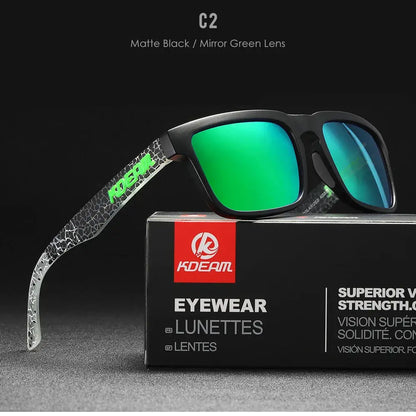 KDEAM 2022 Square Men's Polarized Sunglasses Outdoors Lifestyle Coating Sun Glasses New Matching Colors With Box by All Mart Bristol Ltd