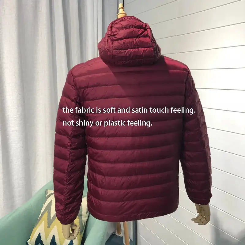 Man 90% Duck Down Hooded Jacket Winter Autumn Coat Men Ultra Light Jackets Warm Outwear Parkas Outdoors Campaign Clothes by All Mart Bristol Ltd