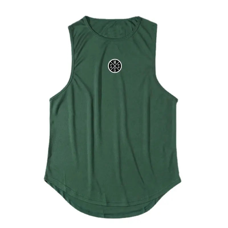 Bodybuilding Vest Men Sports Tank Top Men Gym Clothing Fitness Workout Sleeveless Shirt Mesh O Neck Running Stringer Singlets by All Mart Bristol Ltd