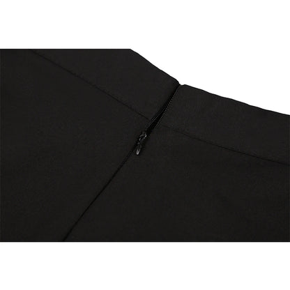 Women's Runway Cotton Retro Vintage Skirt Black Faldas High Waist A Line Rockabilly Jupe 50s Swing Umbrella Skirts Pin Up Skater by All Mart Bristol Ltd