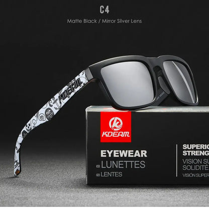 KDEAM 2022 Square Men's Polarized Sunglasses Outdoors Lifestyle Coating Sun Glasses New Matching Colors With Box by All Mart Bristol Ltd