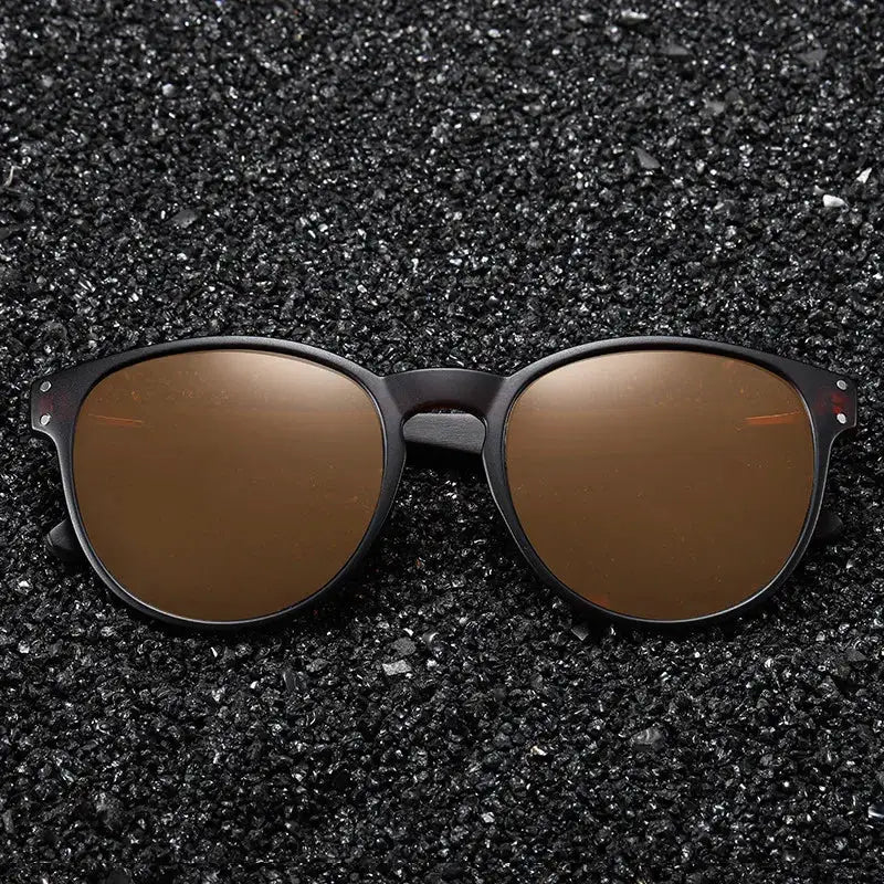 GM Polarized Sunglasses Men Women S5091 Brand Wooden Sunglasses Women Round frame Classic Sunglasses Oculos De Sol UV400 by All Mart Bristol Ltd