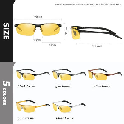 Top Anti-glare Day Night Vision Glasses For Driving Men Polarized Sunglasses Photochromic Driver Goggles Glasses zonnebril heren by All Mart Bristol Ltd