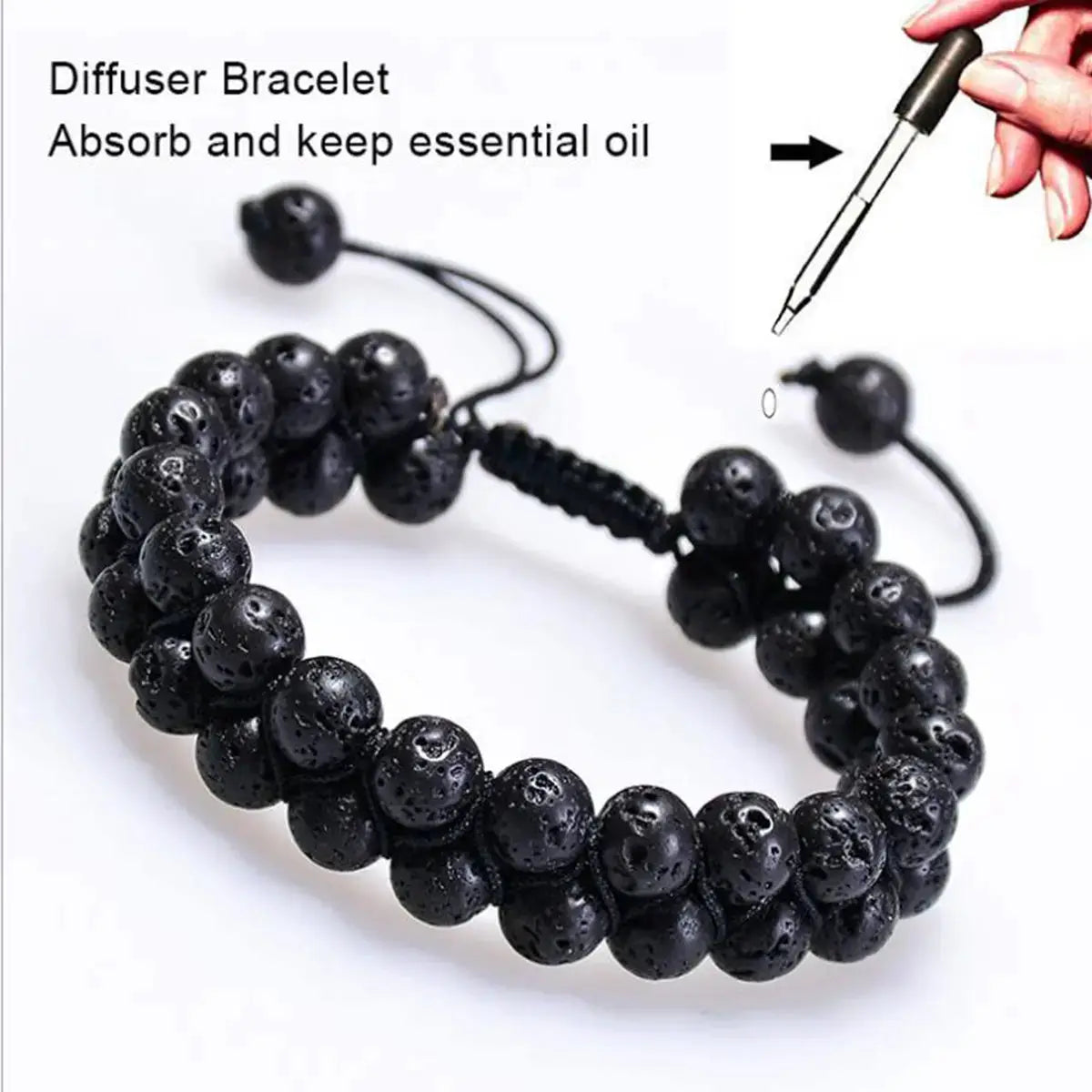 Fashion Men Bracelets Hematite Tiger Eye Double Layer Row Bracelets Pulsera Hombre Magnetic Health Protection Healing Bracelets by All Mart Bristol Ltd