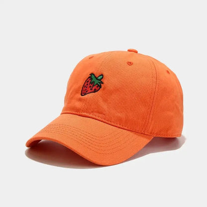 Cotton Fruit strawberry embroidery Casquette Baseball Cap Adjustable Snapback Hats for men and women 64 by All Mart Bristol Ltd