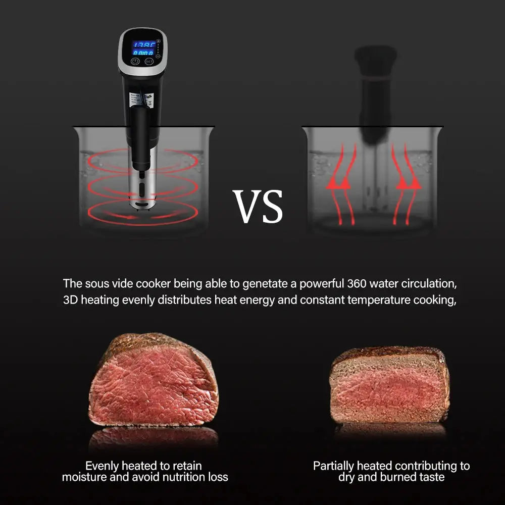 BioloMix 2.55 Generation IPX7 Waterproof Vacuum Sous Vide Cooker Immersion Circulator Accurate Cooking With LED Digital Display by All Mart Bristol Ltd