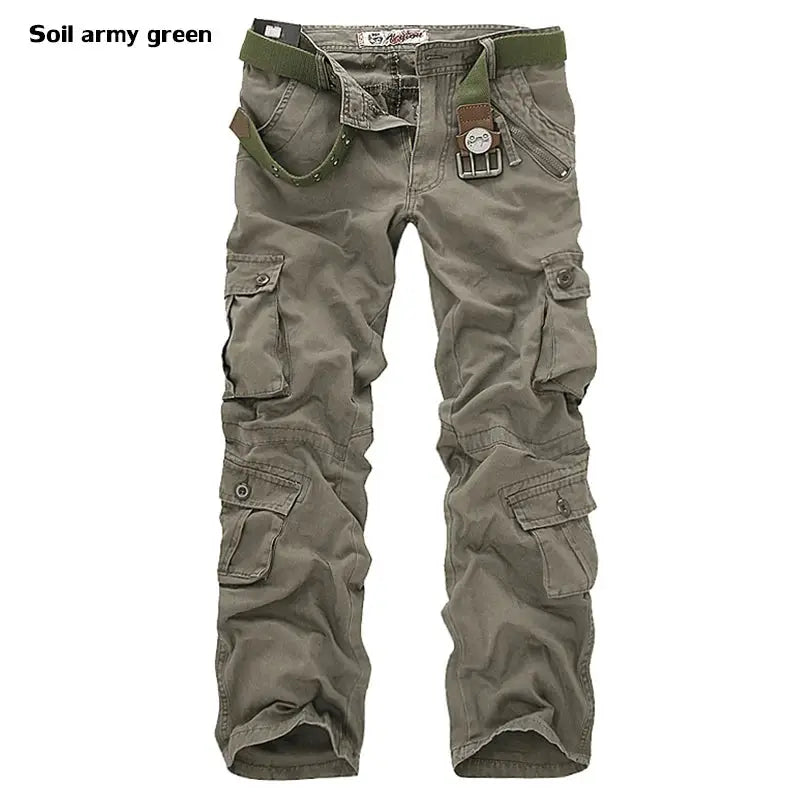2025 High Quality Men's Cargo Pants Casual Loose Multi Pocket Cotton Pants Long Trousers for Men Camo Joggers Plus Size 28-40 by All Mart Bristol Ltd