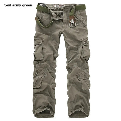 2025 High Quality Men's Cargo Pants Casual Loose Multi Pocket Cotton Pants Long Trousers for Men Camo Joggers Plus Size 28-40 by All Mart Bristol Ltd
