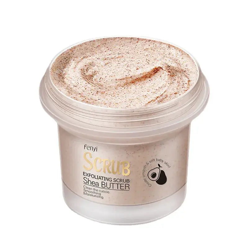 Shea Butter Exfoliating Scrub Cream Face Body Deep Pores Avocado Smooth Treatment Cleansing Wash Peach Acne Face Whitening by All Mart Bristol Ltd