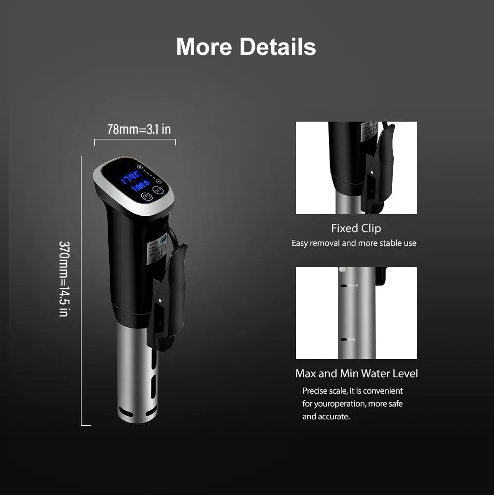 BioloMix 2.55 Generation IPX7 Waterproof Vacuum Sous Vide Cooker Immersion Circulator Accurate Cooking With LED Digital Display by All Mart Bristol Ltd