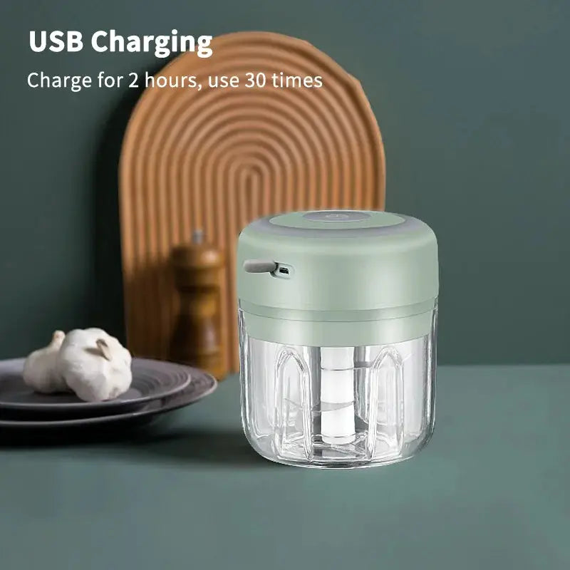 HiPiCok Electric Mini Food Chopper and Garlic Press by All Mart Bristol Ltd