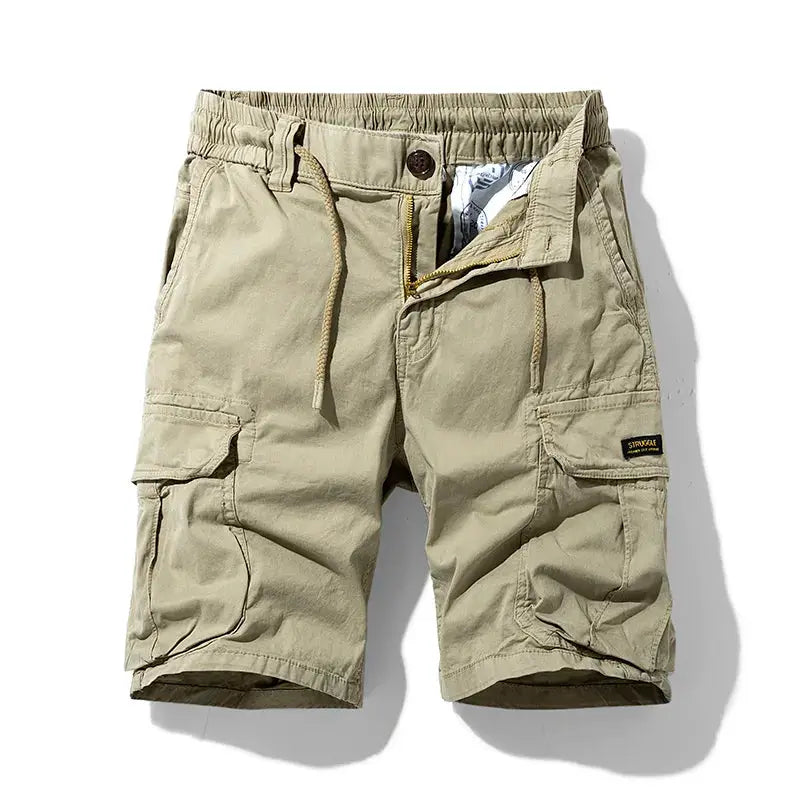 New Summer Solid Color Fashion Cotton Casual Breeches Cargo Men Shorts Men Breathable Quick Dry Multi Pocket Hip Hop Shorts by All Mart Bristol Ltd