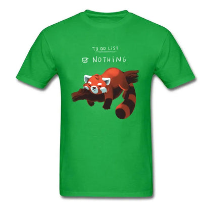 Red Panda Day T-shirt Funny Men Tshirt Nothing To Do Tops Summer Cotton Tee Black T Shirts Students Clothing Lazy Style by All Mart Bristol Ltd