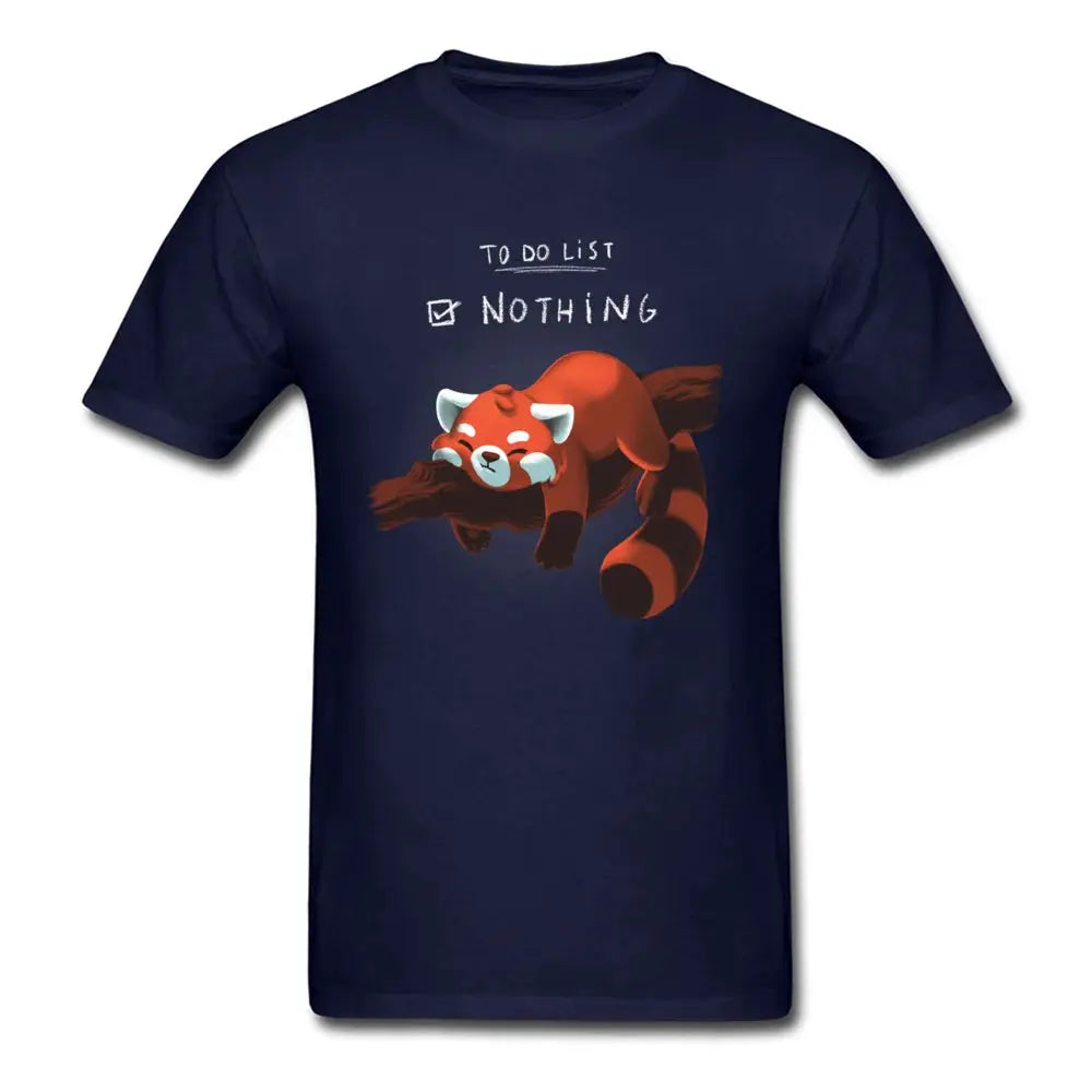 Red Panda Day T-shirt Funny Men Tshirt Nothing To Do Tops Summer Cotton Tee Black T Shirts Students Clothing Lazy Style by All Mart Bristol Ltd