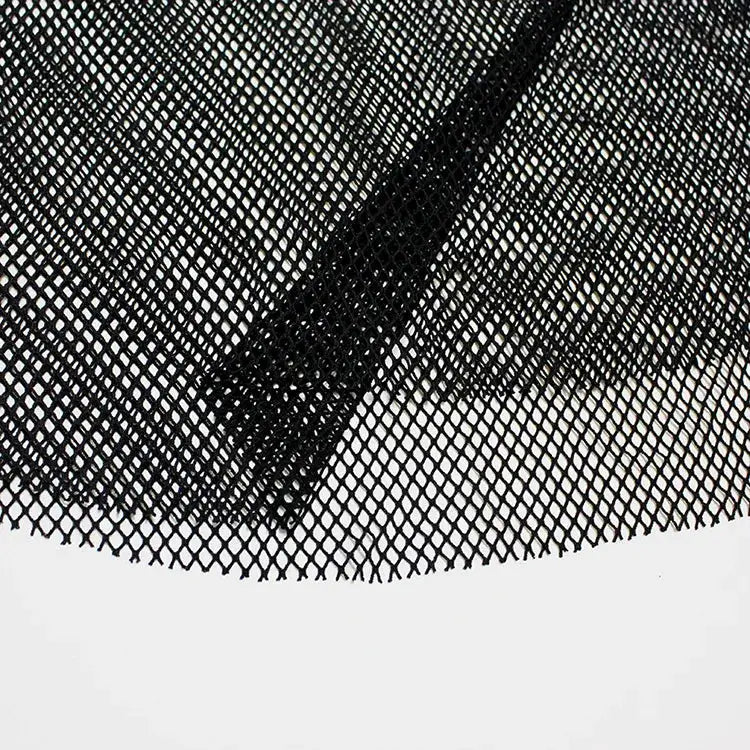 Women Fishnet Mesh See-through Black shirts Female Harajuku Sexy Long Sleeve Tee Tops by All Mart Bristol Ltd