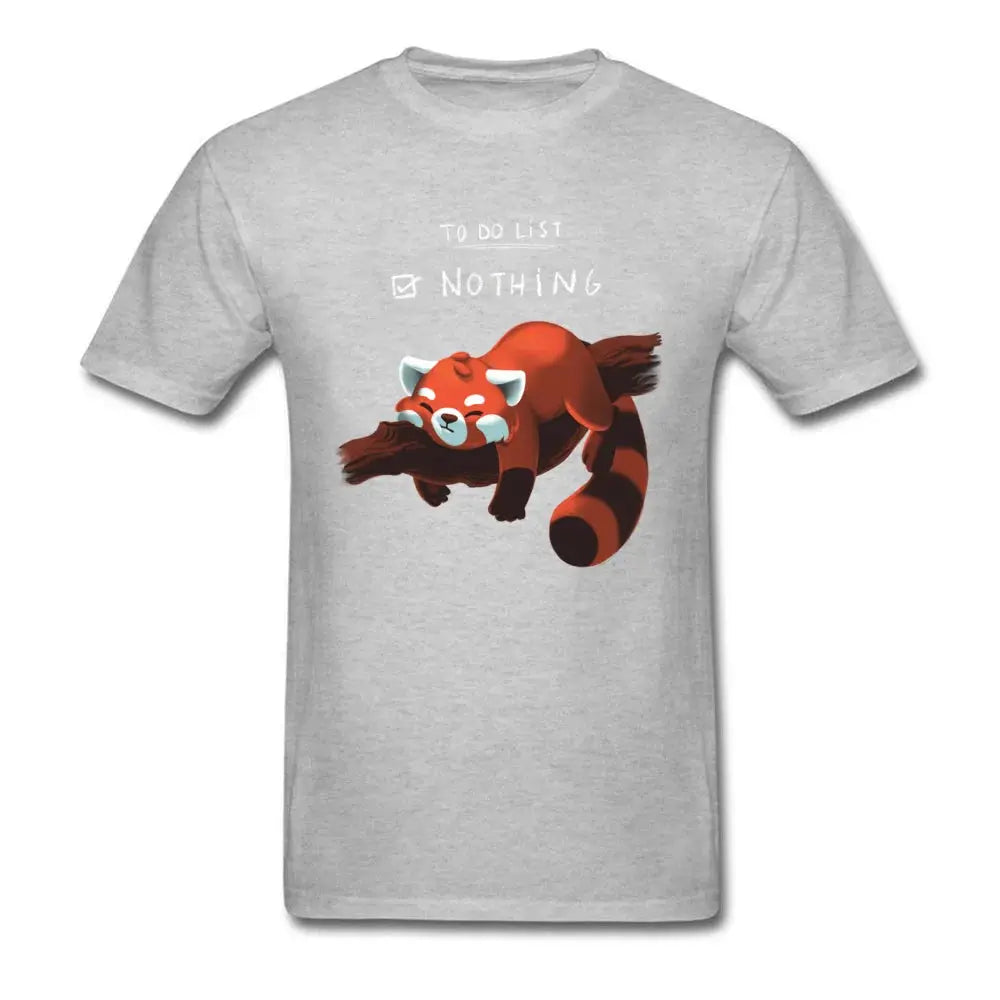 Red Panda Day T-shirt Funny Men Tshirt Nothing To Do Tops Summer Cotton Tee Black T Shirts Students Clothing Lazy Style by All Mart Bristol Ltd