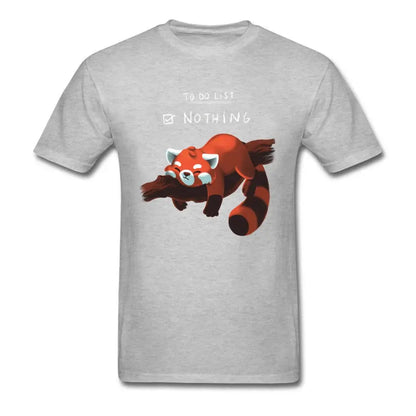 Red Panda Day T-shirt Funny Men Tshirt Nothing To Do Tops Summer Cotton Tee Black T Shirts Students Clothing Lazy Style by All Mart Bristol Ltd
