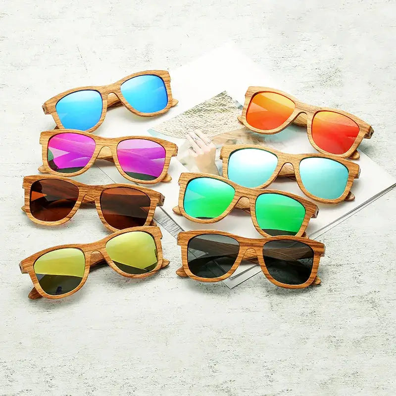 AN SWALLOW Retro Polarized Zebra Wood Sunglasses UV400 Luxury Brand Design Sunglasses Men Handmade Wooden Sun Glasses Women by All Mart Bristol Ltd
