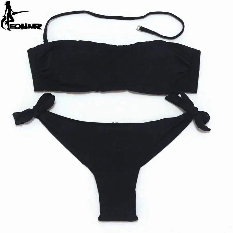 EONAR Bikini 2025 Solid Women Swimsuit Brazilian Cut Bottom Bikini Set Push Up Swimwear Femme Bathing Suits Sport Beach Wear by All Mart Bristol Ltd