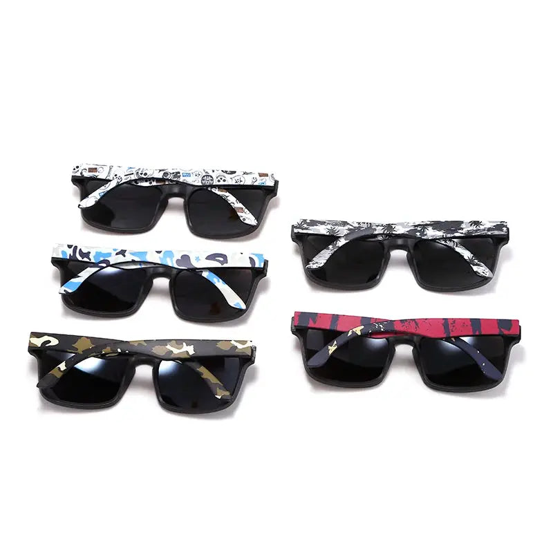 KDEAM Eye-catching Function Polarized Sunglasses For Men Matte Black Frame Fit. Painting Temples Play-Cool Sun Glasses With Case by All Mart Bristol Ltd