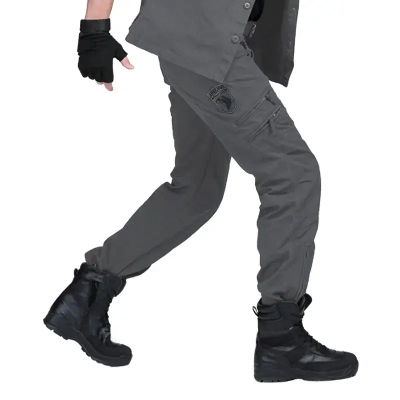 2024 Men's Cargo Pant Cotton Pants Khaki Men Military Camo Green Gray Work Many Pocket Cotton Camouflage Black Tactical Trousers by All Mart Bristol Ltd