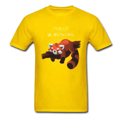 Red Panda Day T-shirt Funny Men Tshirt Nothing To Do Tops Summer Cotton Tee Black T Shirts Students Clothing Lazy Style by All Mart Bristol Ltd