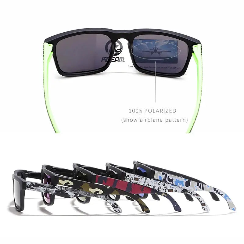 KDEAM Eye-catching Function Polarized Sunglasses For Men Matte Black Frame Fit. Painting Temples Play-Cool Sun Glasses With Case by All Mart Bristol Ltd